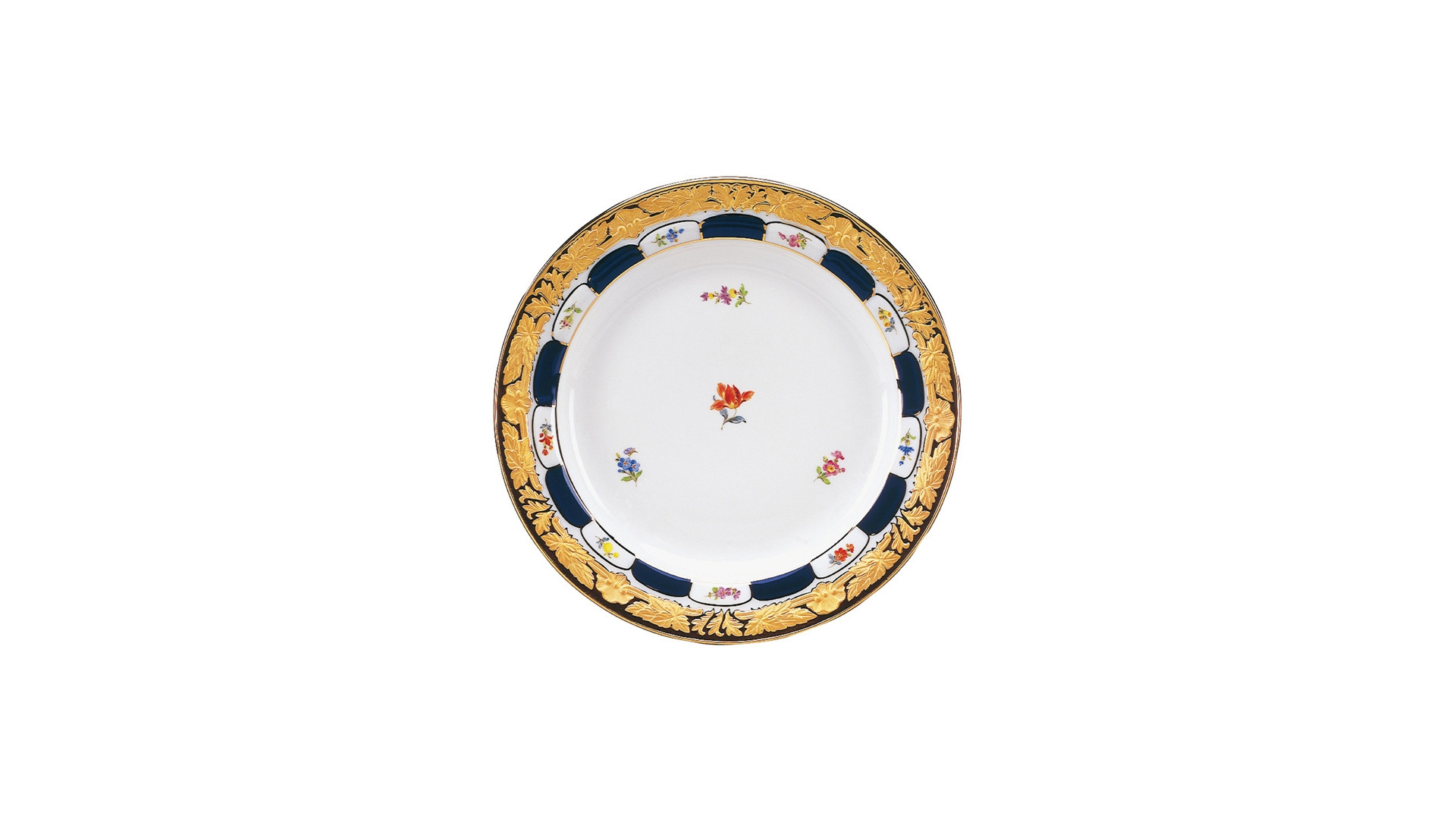 10637211 Meissen Сервиз столовый 6/27 "Форма - Икс" (россыпь цветов, кобальт) Фарфор  - Вид №1