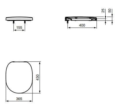 Мягкое пластиковое сиденье для унитаза Ideal Standard Connect Freedom ARCH-00064214 - Вид №2