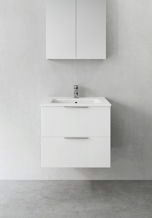 1390224 Шкаф Для Умывальника Компактная Форма Белый Матовый 600 Hafa  Белый 