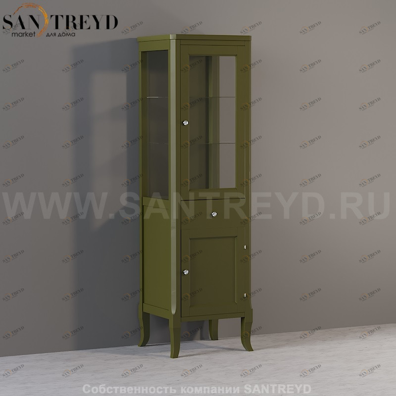 731552 Шкаф витрина, высота 160,5 см, ширина 46,5 см. Retro Kerasan