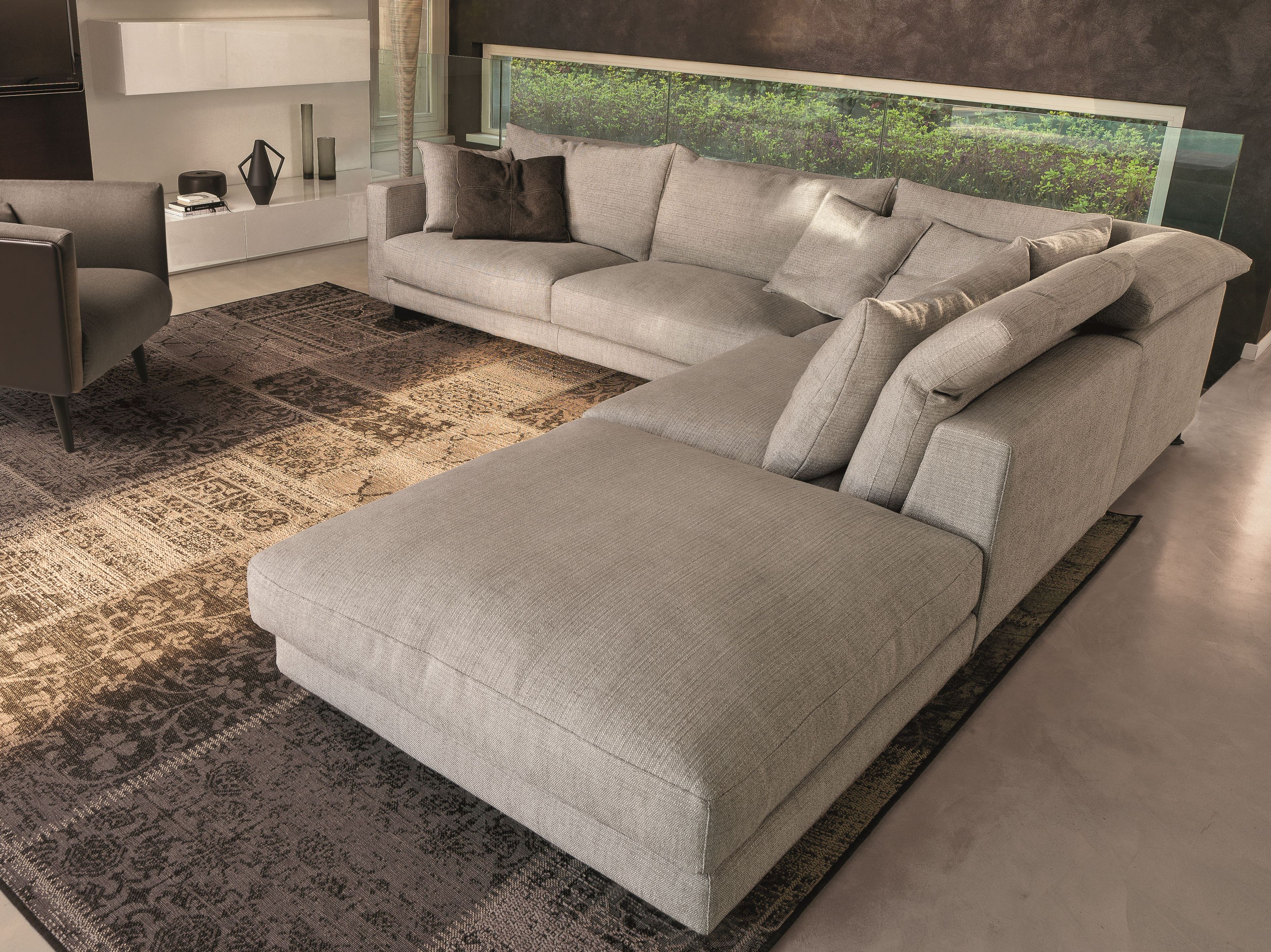 Модульный тканевый диван с полуостровом CTS SALOTTI лоскут ARCH-00118046 - Вид №1