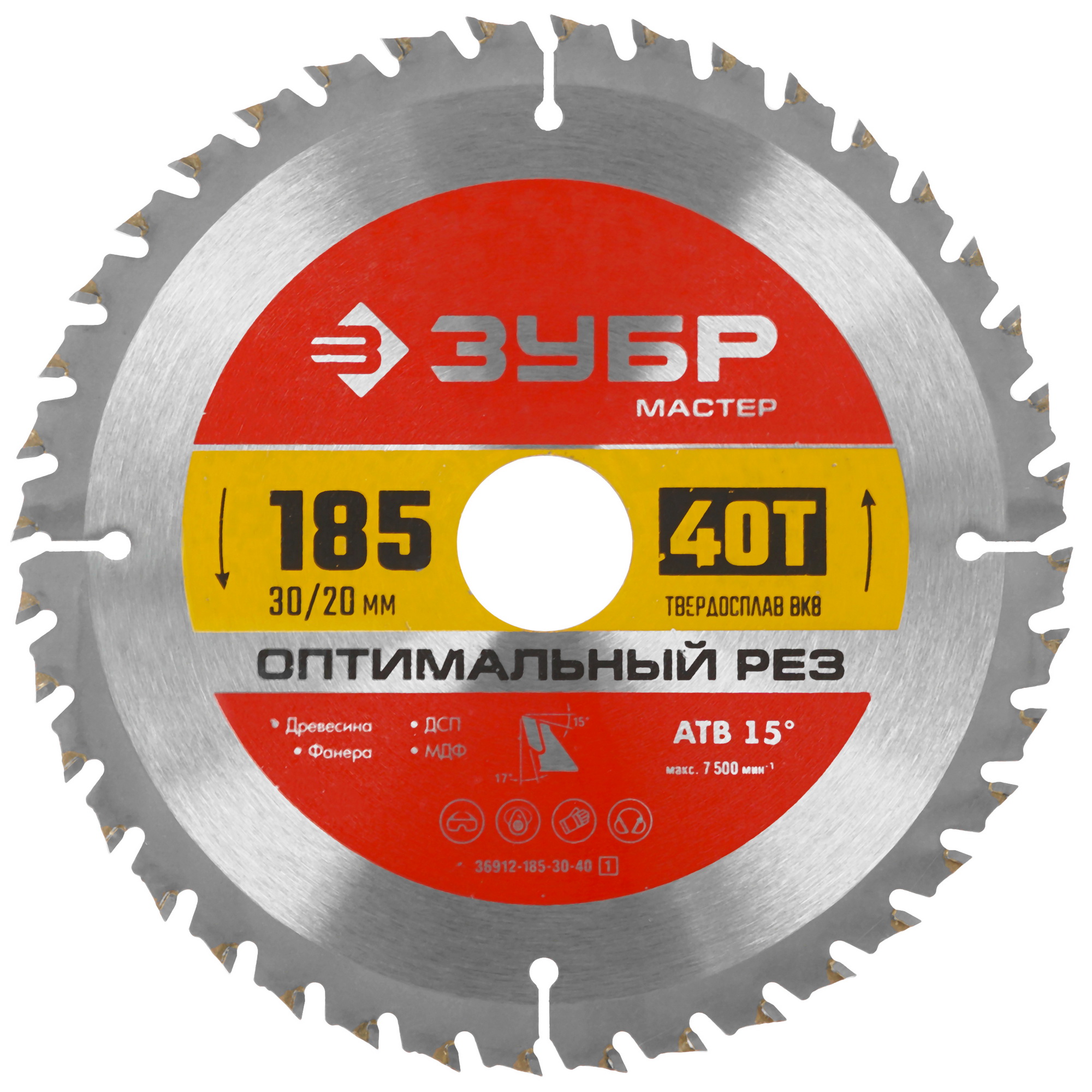 Диск пильный ЗУБР Оптимальный рез 36912-185-30-40_z01 9170511 STDN-0089944