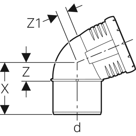 393.420.14.1 Отвод Geberit Silent-Pro Geberit  - Вид №14