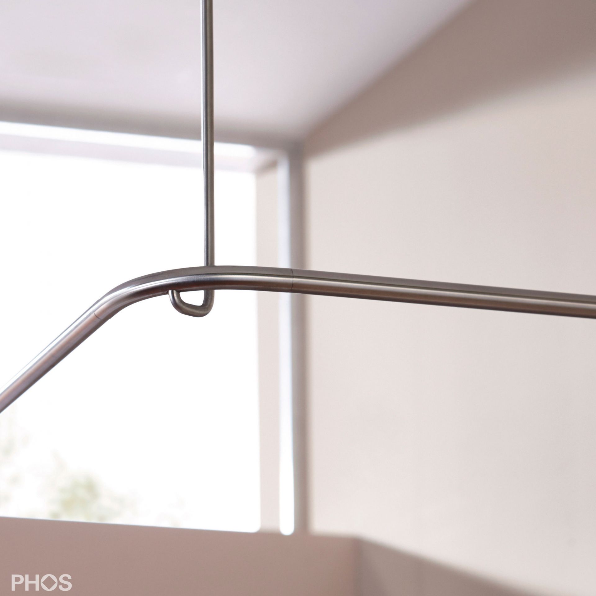 DSE1200-900 L-образный карниз для душевой занавески, 120 x 90 см, для привинчивания PHOS  - Вид №3