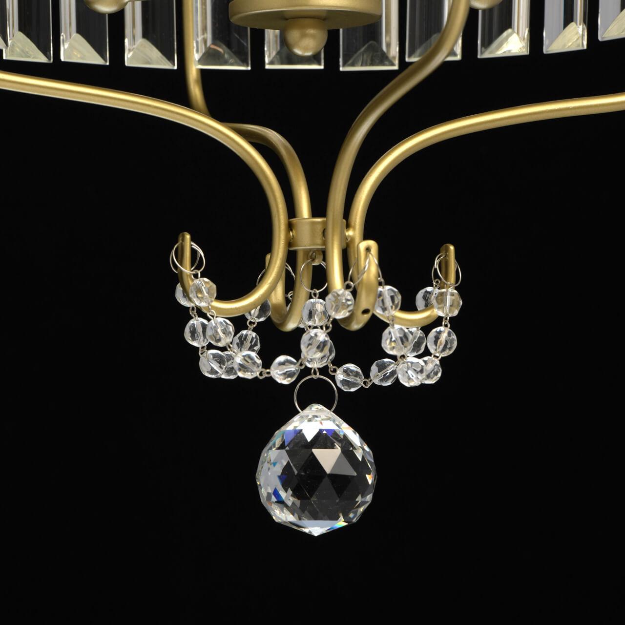 Подвесная люстра MW-Light Адель 10 373014403 MW-LIGHT ДИЗАЙНЕРСКИЕ, АДЕЛЬ 10 182179 Золотой  - Вид №1