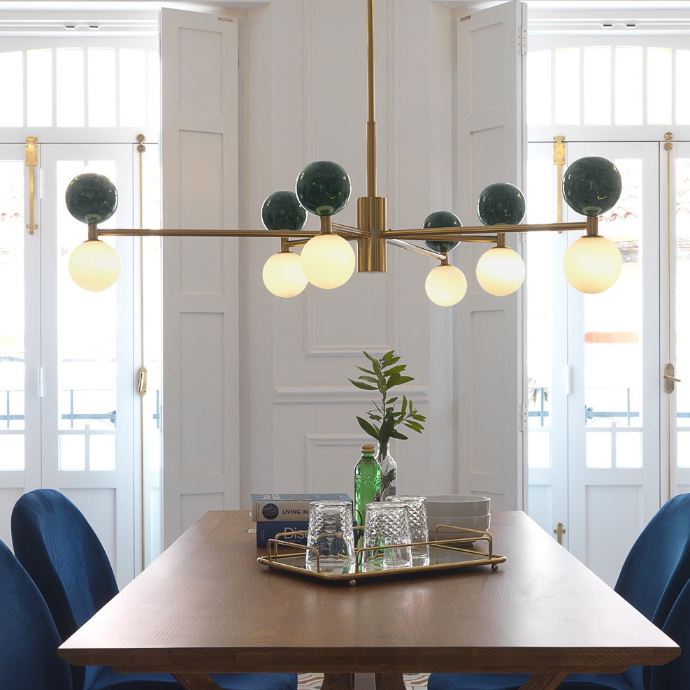 Aromas C1280/6 old gold/green marble люстра потолочная Dalt 120747 - Вид №1