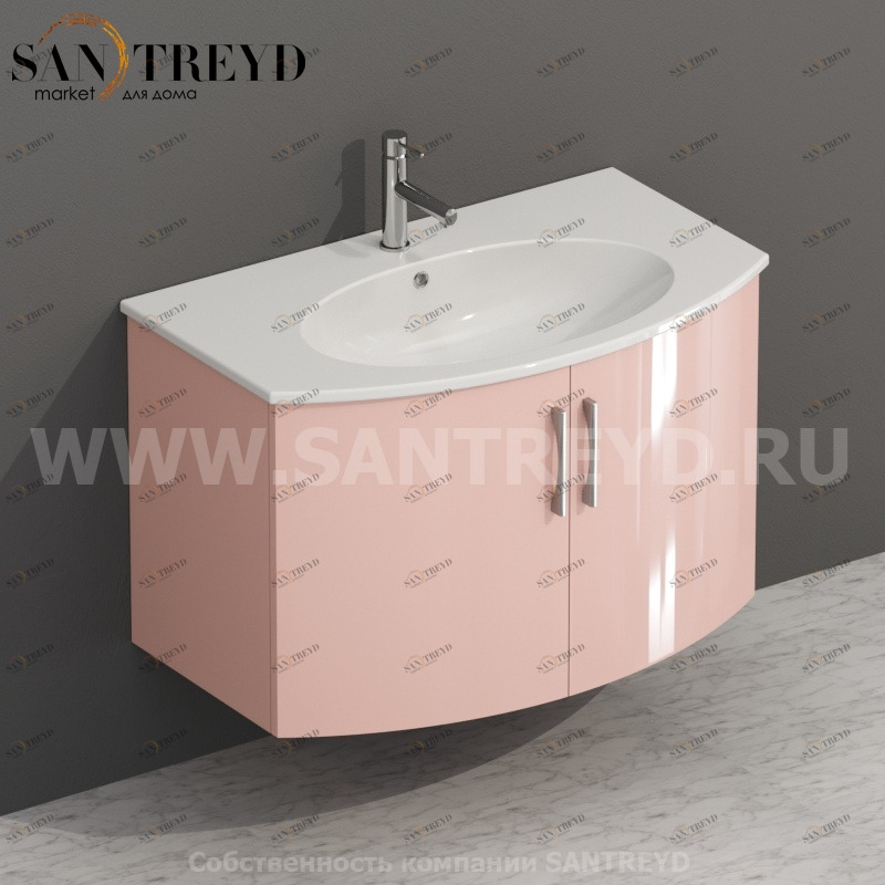 MDMA80Y142 Тумба с двумя створками 78 см розовая Globo 4ALL Италия Ceramica Globo