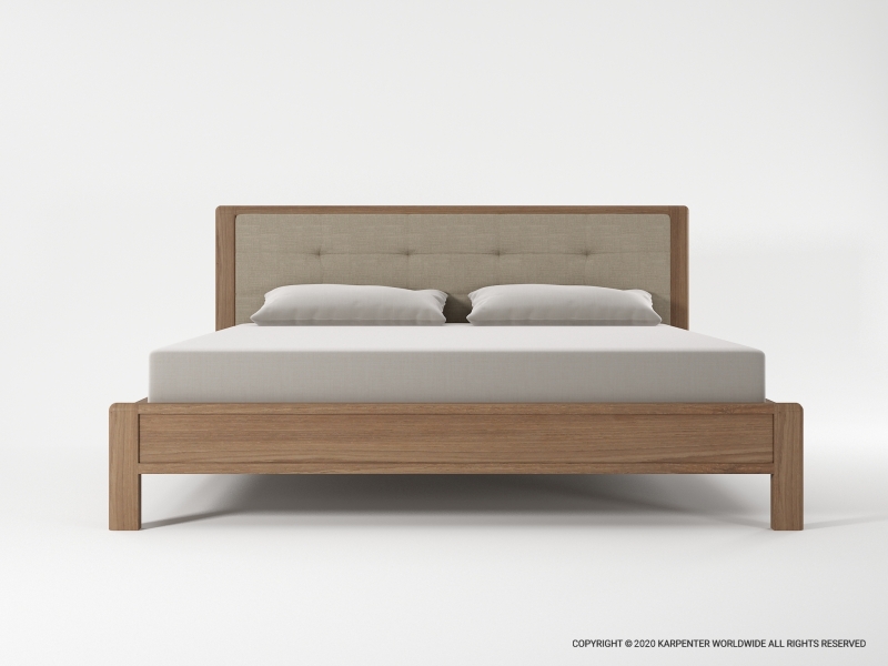 598_1263 Кровать King size без ящика с тканевым покрытием Karpenter Circa17