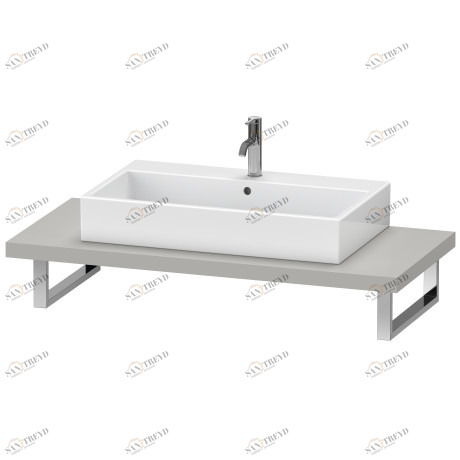 LC102C00707 L-Cube Консоль для накладных раковин и встраиваемых умывальников Бетонно-серый матовый декор Duravit