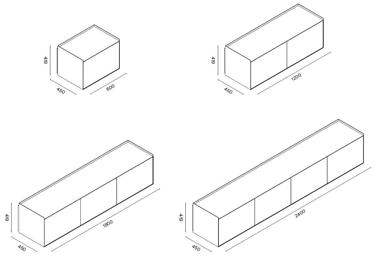 Деревянный подвесной шкаф с ящиками XILIA GRAVITY ARCH-00151835 - Вид №6