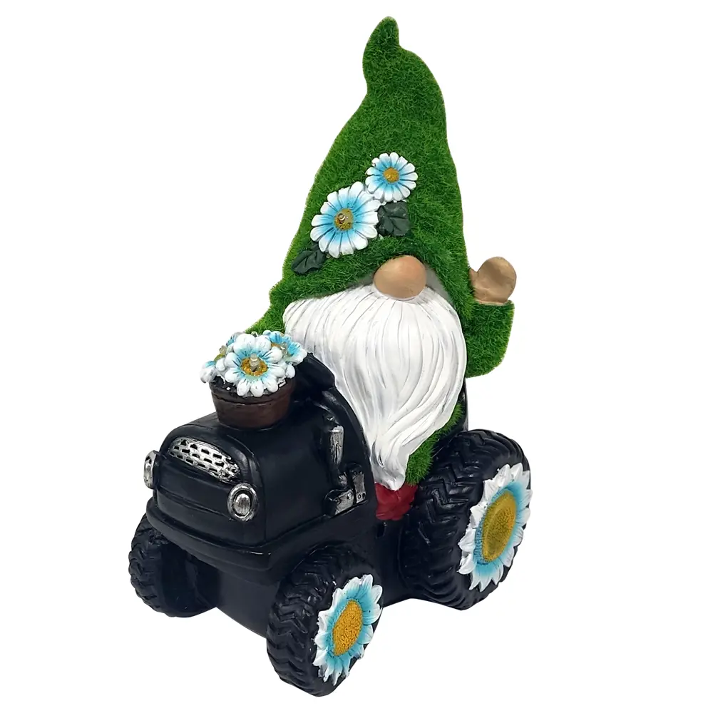 Садовая фигура Santreyd Гном на автомобиле для ландшафтного дизайна 89351741 STLM-0965668