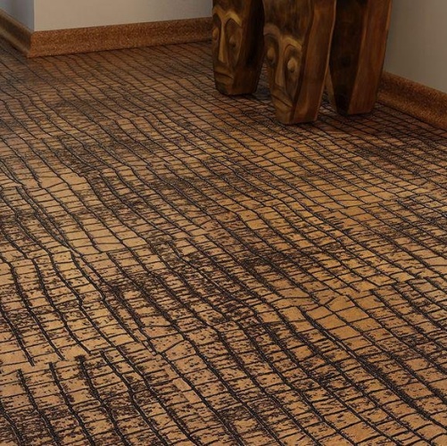 Кожаный пол CorkStyle Leather Alligator Gold Натуральная кожа (Рельефная) 915х305 мм 1001500001 - Вид №2