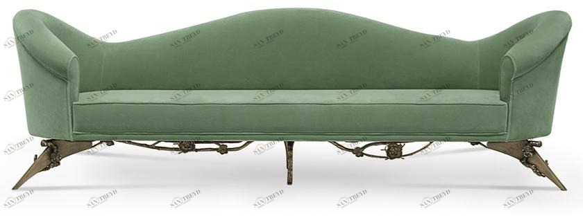 KOKET 3-х местный бархатный диван Colette sun-id-1435476