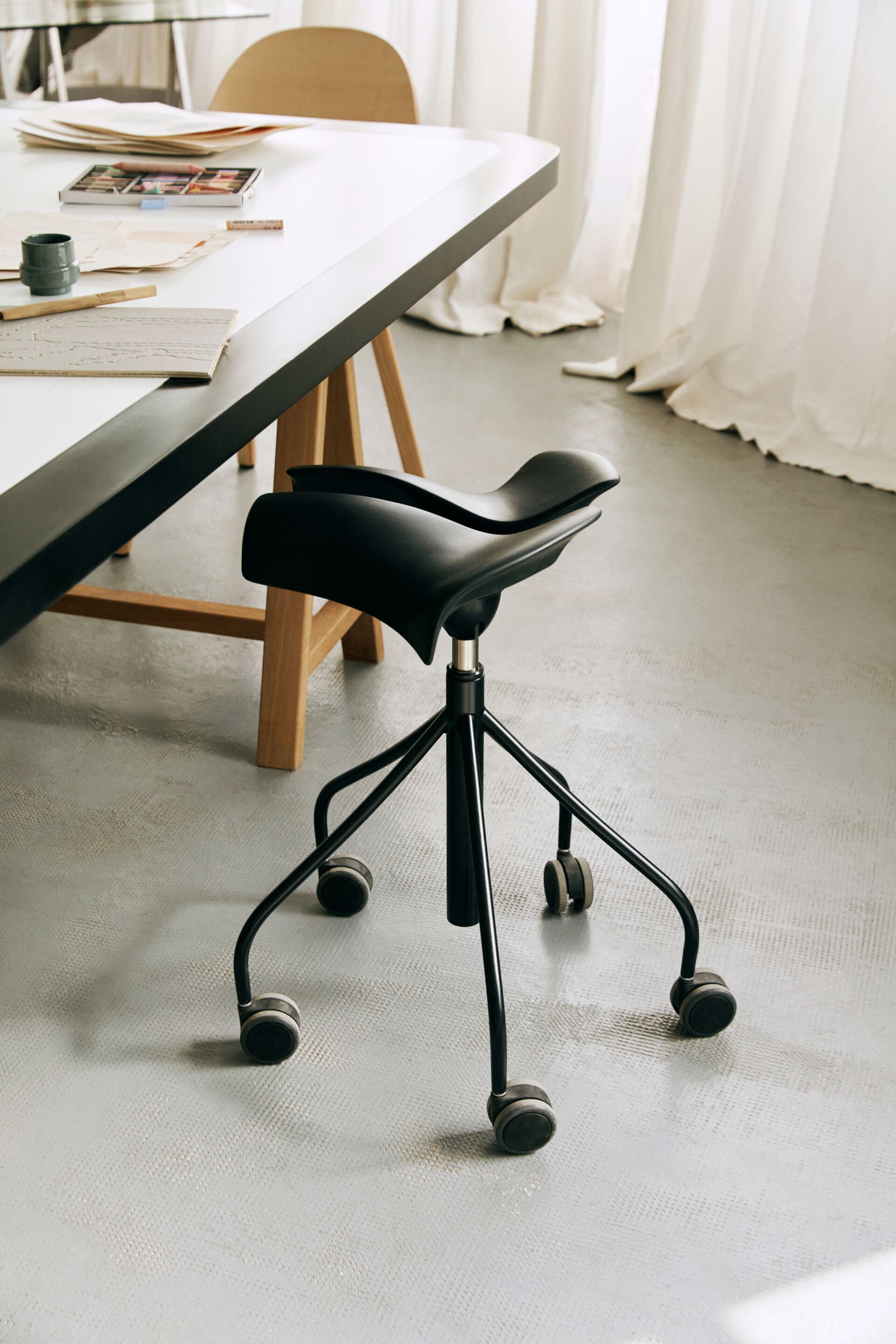 Офисный стул на насесте с колесами BD Barcelona BINARIA ARCH-00143230 - Вид №26