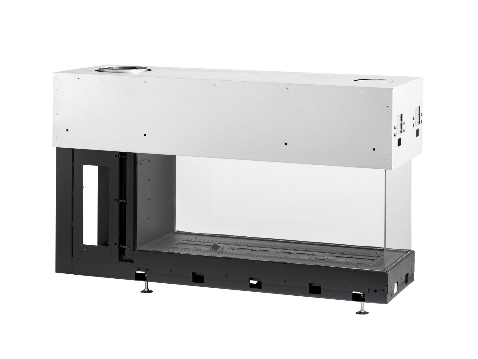 Металлический газовый тройной фасадный камин Metalfire ARCH-00049949 - Вид №1