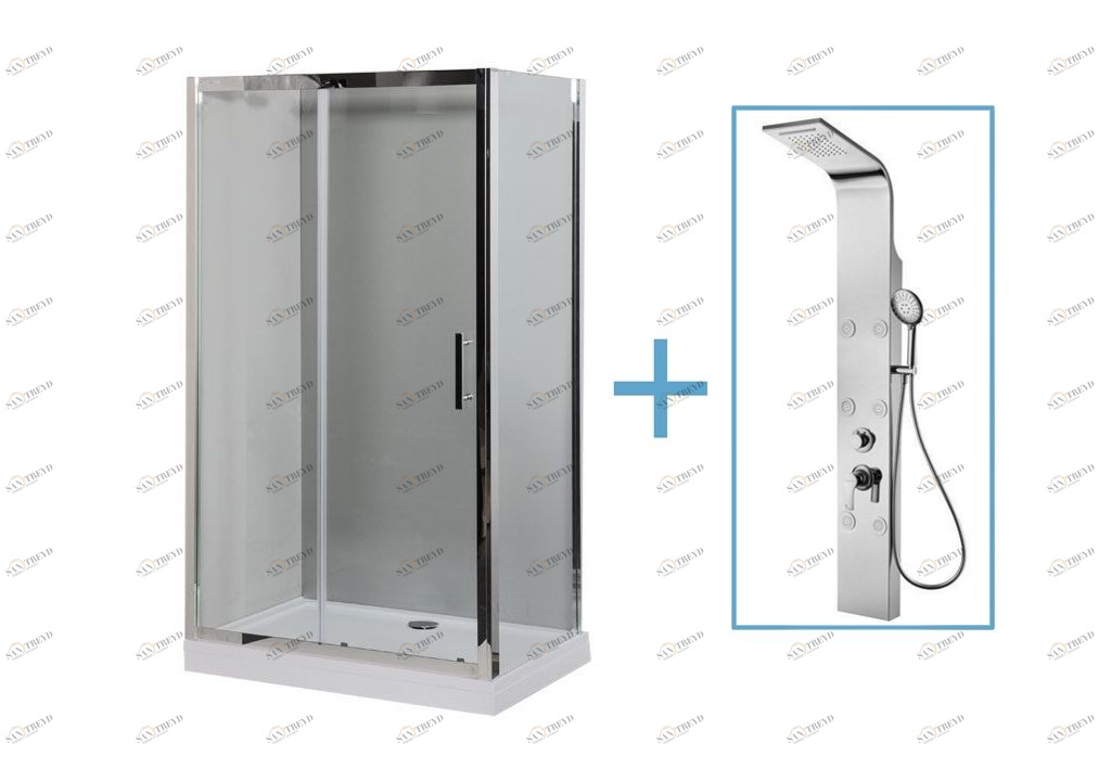 Душевой уголок Aquanet Delta NPE1131 140x80 (+ панель Aquanet Galaxy Shine) 0018384400209997