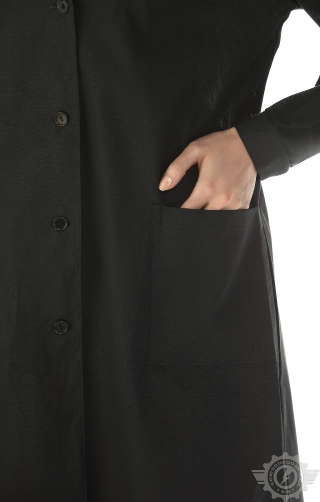 61673 Халат женский темный  Одежда для обслуживающего персонала  размер 44-46/158-164 Спецодежда  - Вид №8