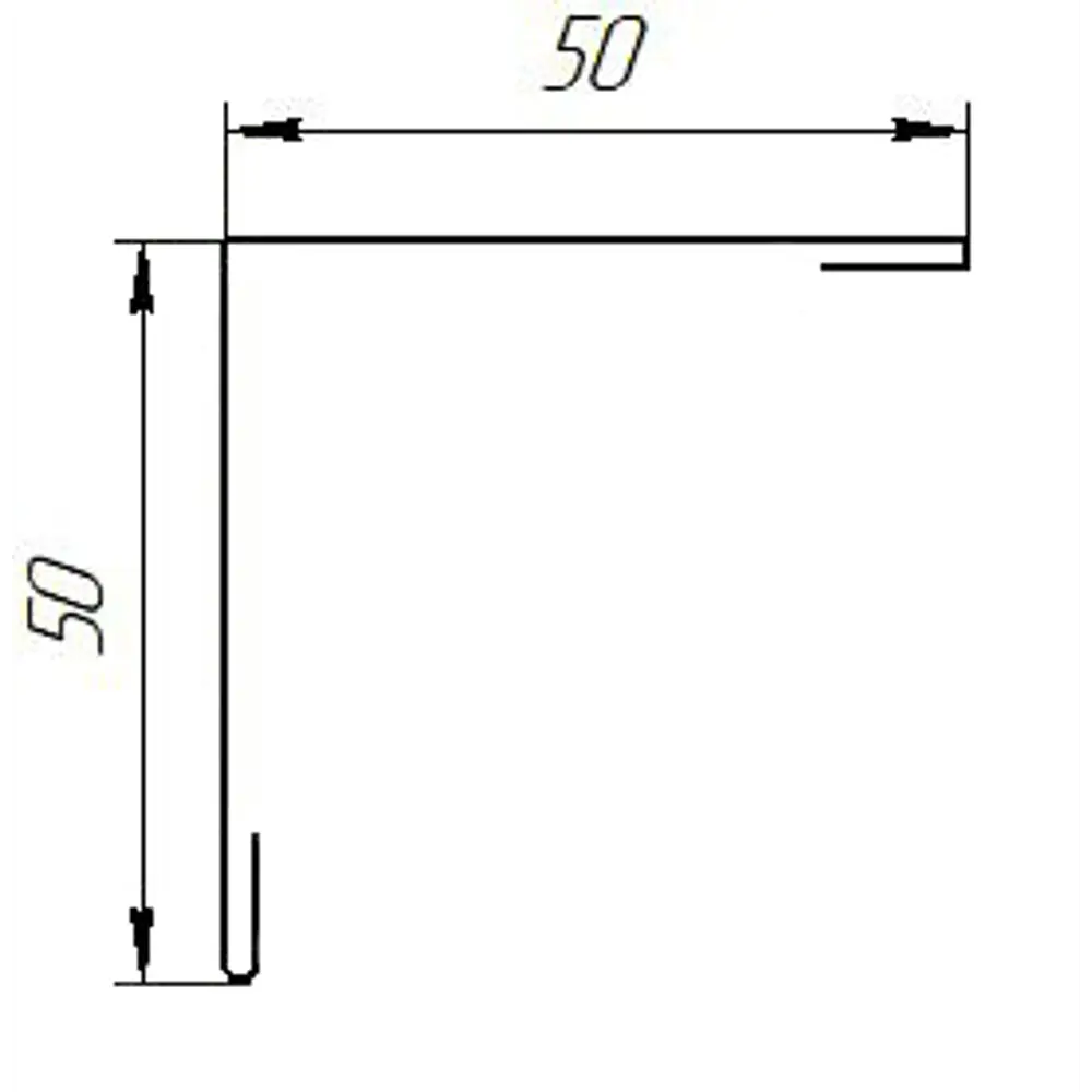 Планка для наружных углов 50x50 мм 2 м 0.4мм RAL 6005 Зеленый 83964109 STLM-2203997 Santreyd  - Вид №1
