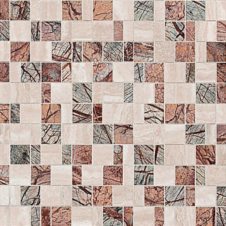 Ideamarmo Мозаика из тропического леса и травертина Ramage Rmg 1101 - Вид №2