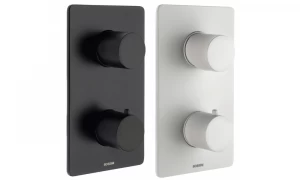 Z00002_073-045 + Z00101 - Thermostatic Black & White Collection Oki - 2 Outlets BOSSINI