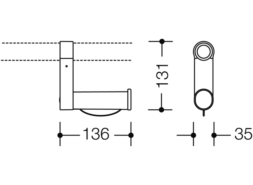 801.50B011 Держатель рулона туалетной бумаги в комплекте HEWI Edition matt | Polyamid  - Вид №6
