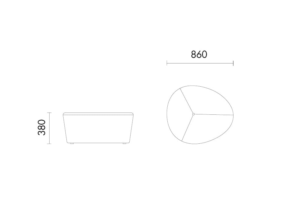 Овальный пуф из ткани Grado Design ARCH-00062001 - Вид №7