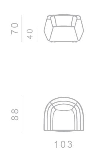 Кожаное кресло с подлокотниками GHIDINI1961 Infinito ARCH-00074738 - Вид №7