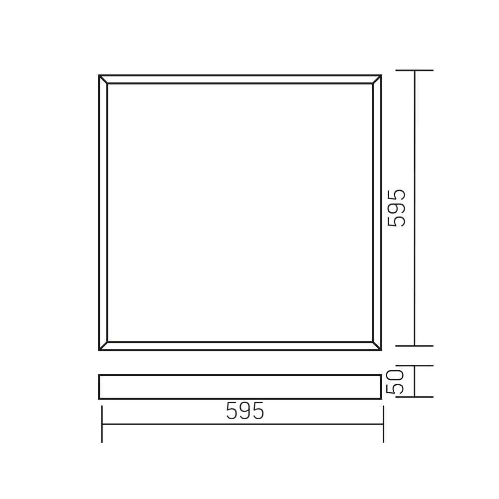 Панель светодиодная Varton 595/595/50 OPL EM 42 Вт 595x595 мм 5100 K IP40 82656289 STLM-2014631  - Вид №8
