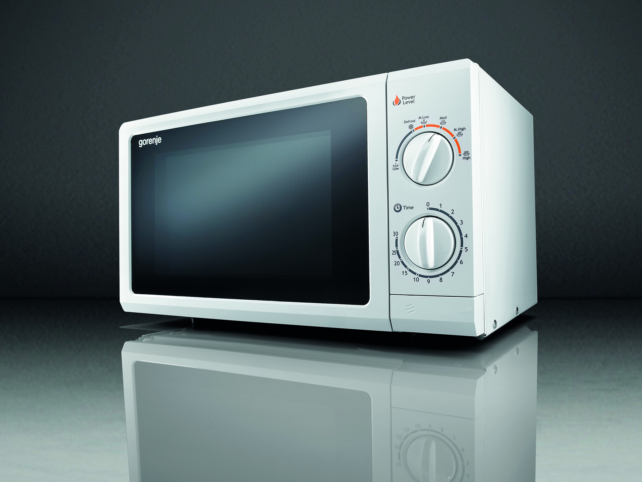 MO20MW Микроволновая печь / 20 л, 700 вт, механическое управление, цвет: белый Gorenje Santreyd  - Вид №1