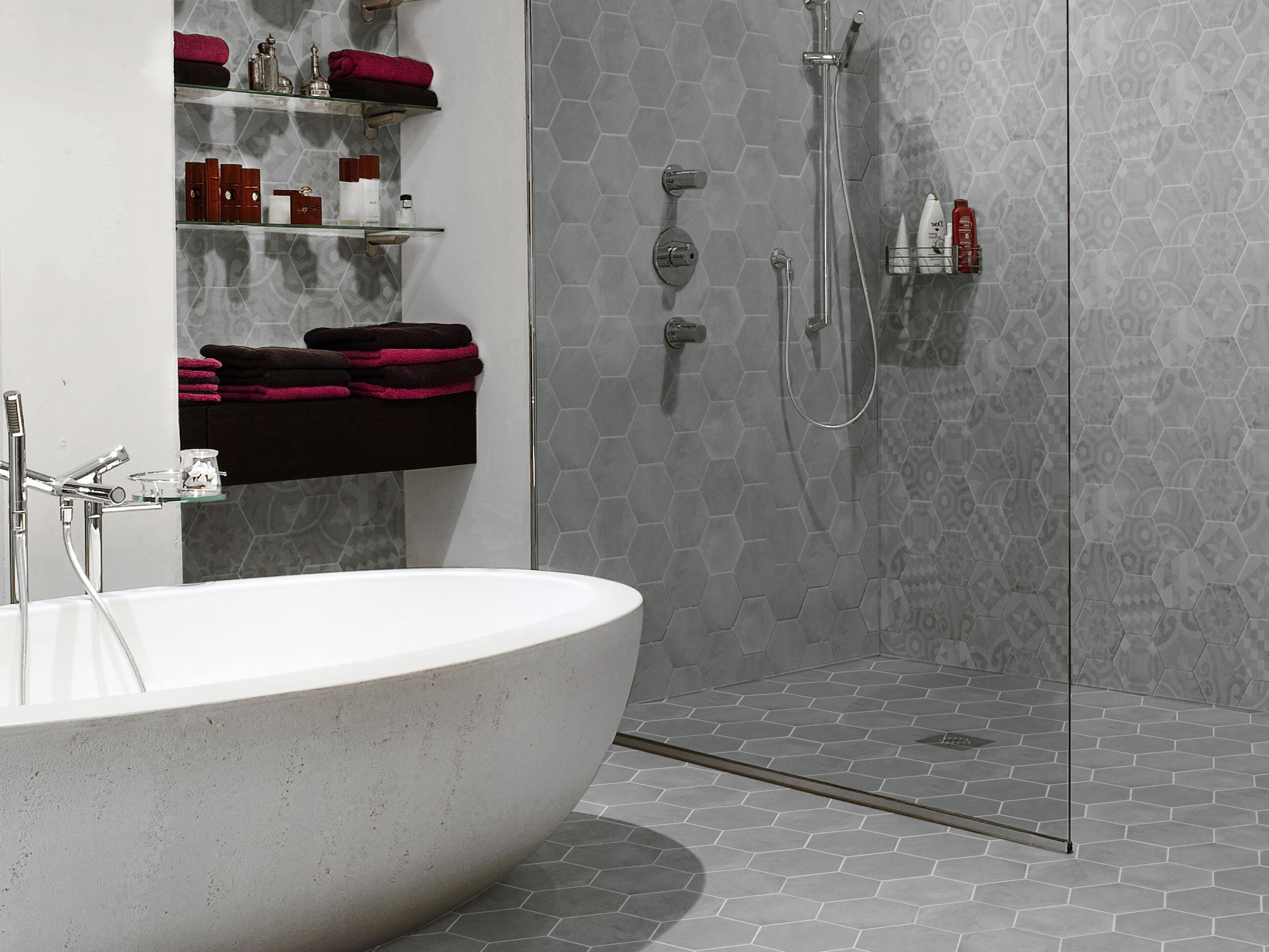 Пол / керамогранит с эффектом цемента KERADOM ESAGONE CEMENTI ARCH-00020918