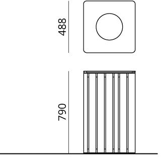 Urbantime Контейнер для мусора из алюминия Ventiquattrore.h24 sun-id-1364081 - Вид №4