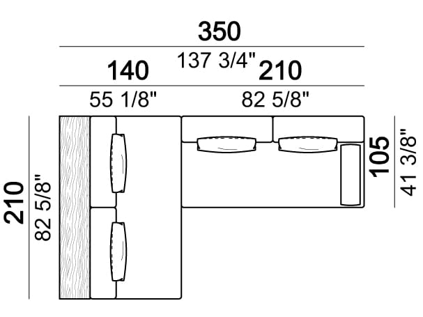 Тканевый модульный садовый диван Arketipo SANTOS ARCH-00052540 - Вид №39