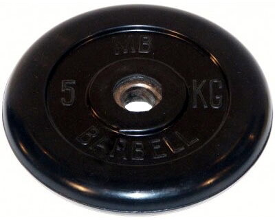 MB26-5 Диск обрезиненый черный mb barbell mb26-5 MB Barbell