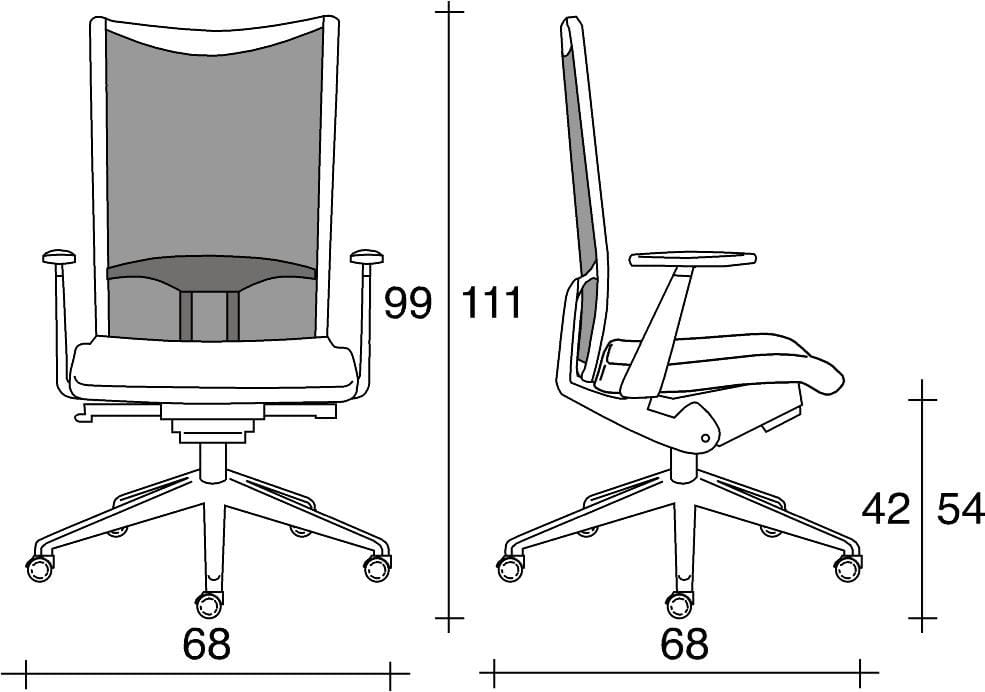 Офисное кресло с сетчатыми колесами и подлокотниками с 5 спицами TALIN Avianet ARCH-00020282 - Вид №1