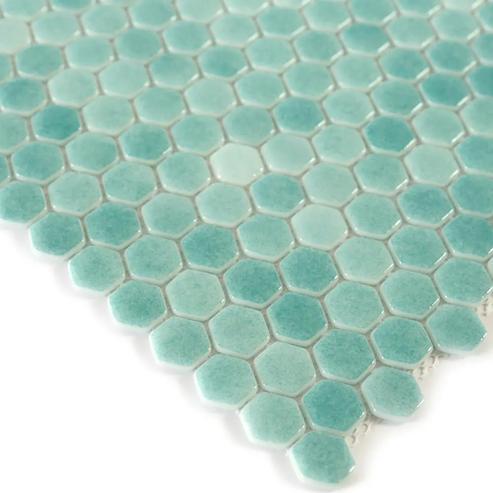 Мозаика стеклянная Natural STP-GN008-HEX 29x29 см цвет зеленый Santreyd Steppa STLM-2093160 - Вид №1
