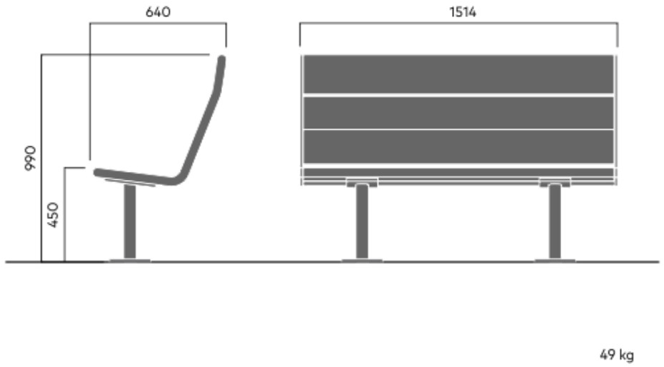 VESTRE Деревянная скамейка со спинкой April sun-id-1508386 - Вид №6