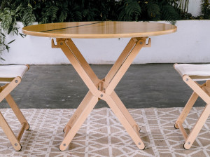 Круглый складной обеденный стол