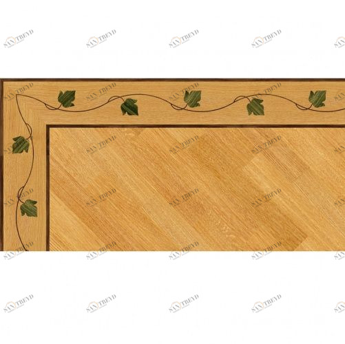 Художественный паркет Da Vinci Паркетный Бордюр 26-127 Орех Европейский (Грецкий) Селект (Гладкая) 1000х200 мм 26011127
