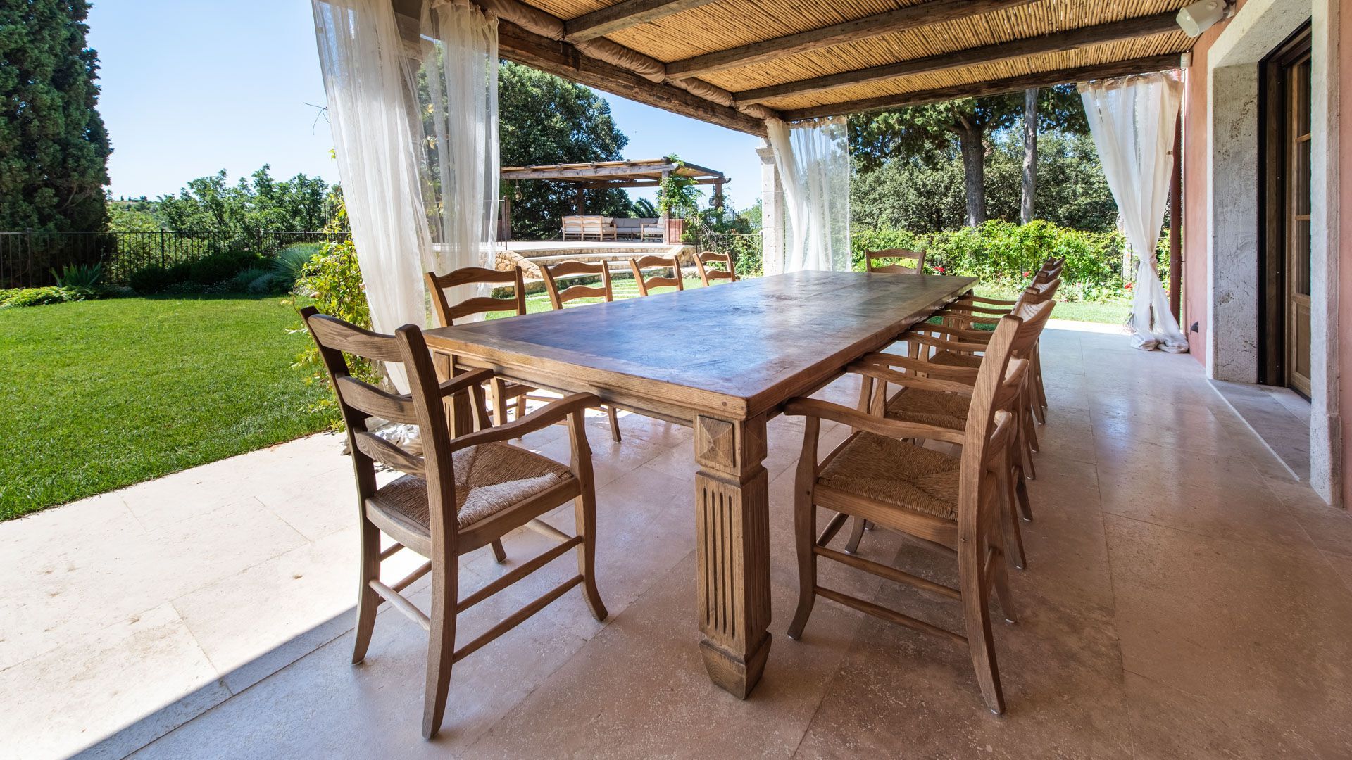 Деревянный прямоугольный садовый стол GH LAZZERINI Tavolo in pietra 6 ARCH-00051554 - Вид №2