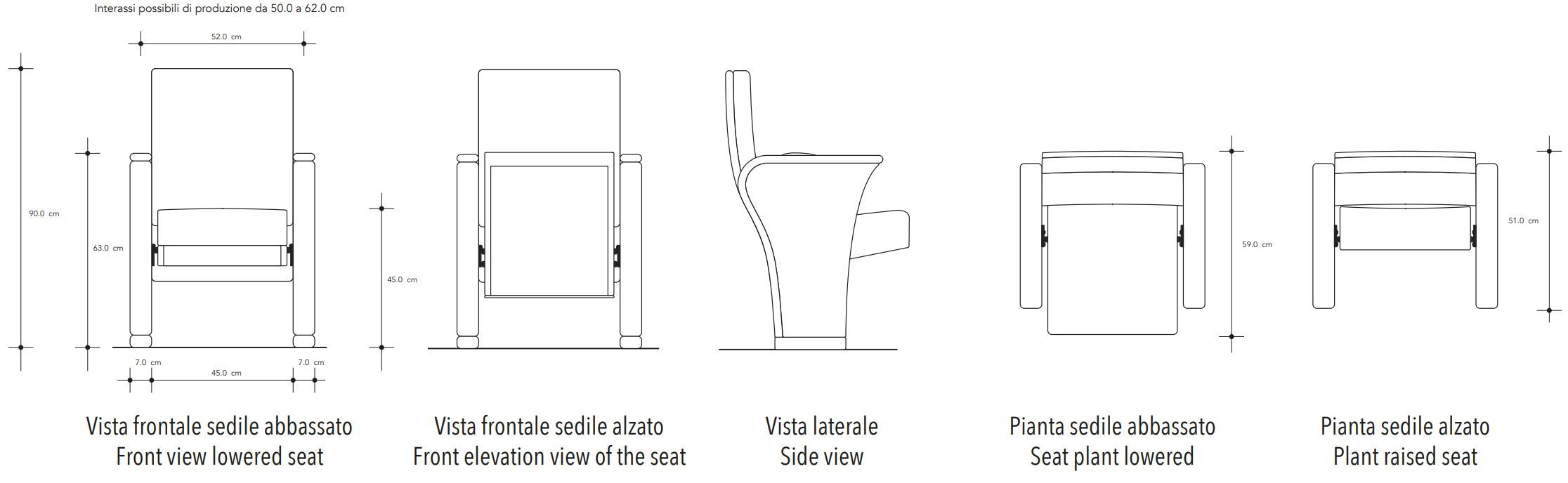 Кресло для театра из бука и ткани Barfire CINEARREDO LEGNANO DONIZETTI ARCH-00007092 - Вид №5
