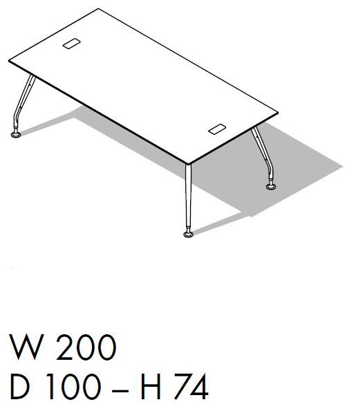 Sinetica Прямоугольный рабочий стол Glamour sun-id-1430733 - Вид №4