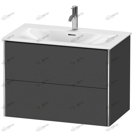 XS432404949 XSquare Тумбочка подвесная Графит матовый, декор Duravit