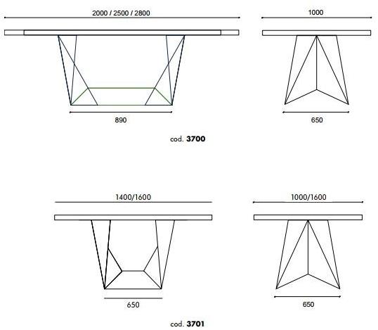 ALMA DESIGN Стол из стали и дерева sun-id-1510587 - Вид №2