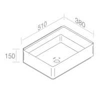 L640T0RPV4.100 Накладная раковина прямоугольная A. e T. Italia Fly Белый глянцевый AeT ITALIA - Вид №1