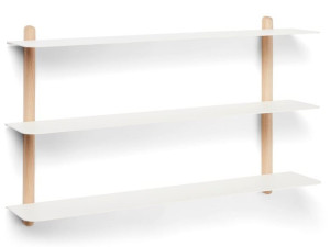 Стальной и деревянный настенный книжный шкаф