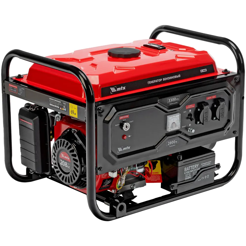 Бензиновый генератор MTX RS-4000E с автозащитой и транспортировочным комплексом 89393987 STLM-1425500