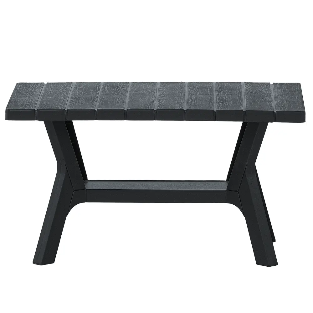 Садовый стол нераздвижной Adriano Easy Comfort 76.1x76.1x41.7 см пластик графитовый STLM-2039136 - Вид №1