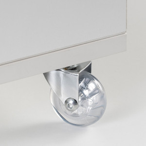 Мебельное колесо поворотное , на платформе, без тормоза, D50, прозрачный LJPS0205 Public Steel Россия