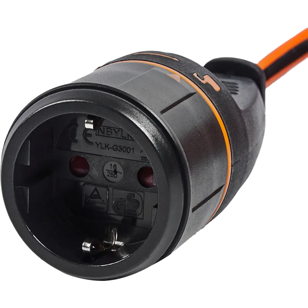 Удлинитель-шнур Electraline Electralock 1 розетка с заземлением 3x1.5 мм 10 м 3580 Вт цвет оранжевый/черный 82746257 STLM-2013665  - Вид №3