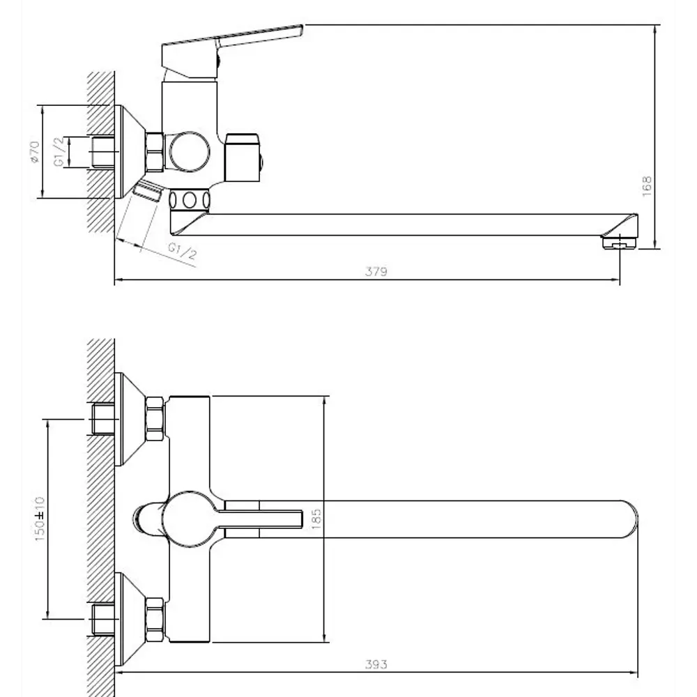 Смеситель для ванны Esko London LD 31 STLM-2063499 - Вид №1